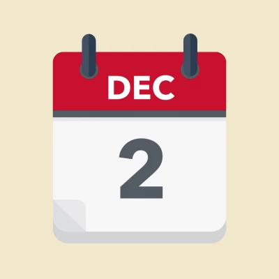 Calendar icon showing 2nd December