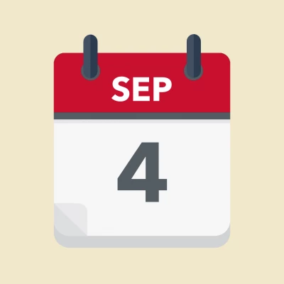 Calendar icon showing 4th September