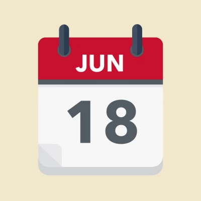 Calendar icon showing 18th June